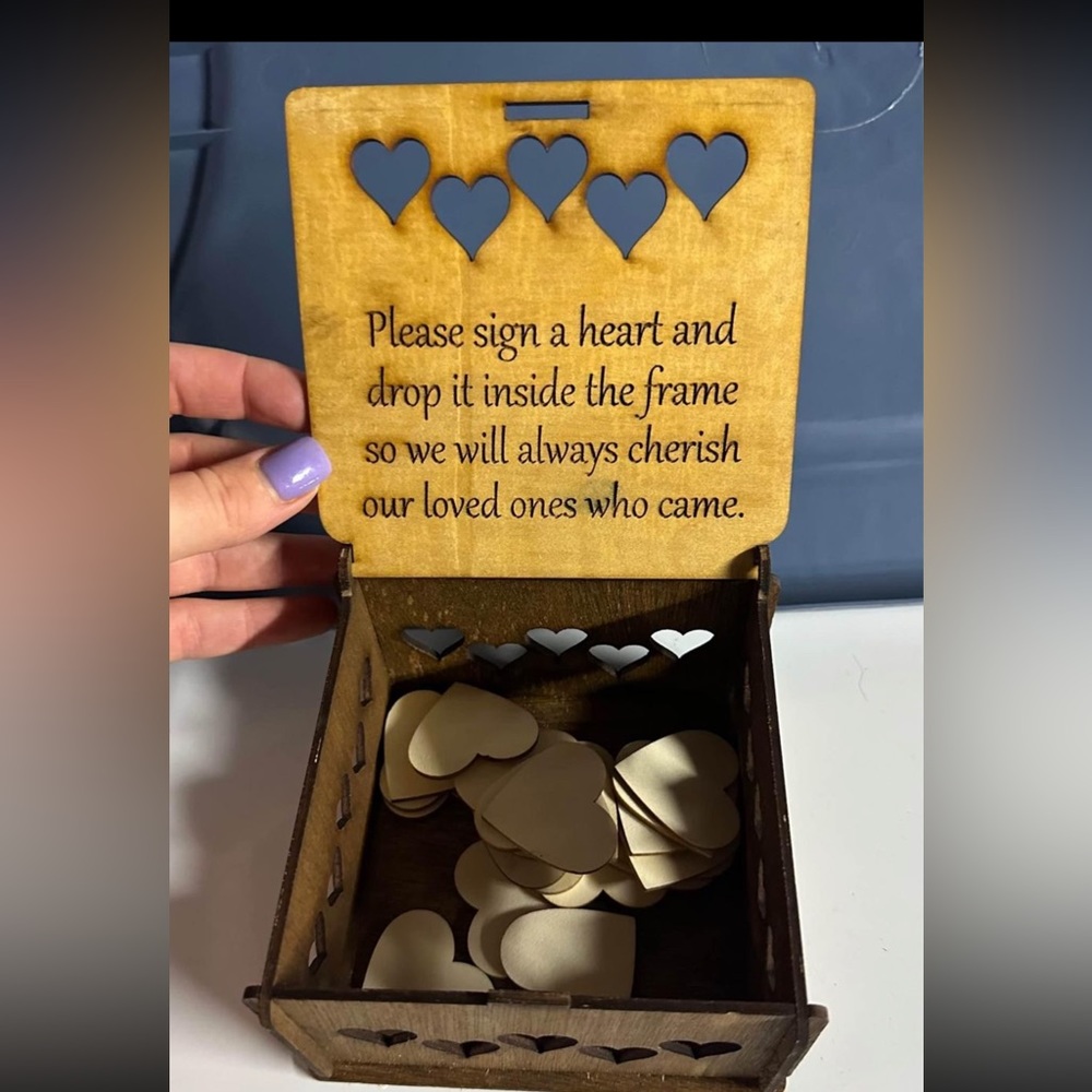 Wedding Guest Book Hearts